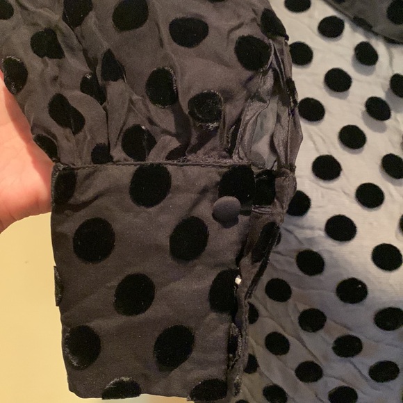 STONE COLD FOX Shimo Dress Velvet Dots Black Sheer Short Event Coquette Mini - Picture 4 of 9